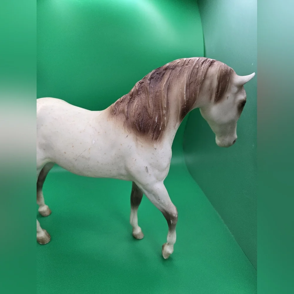 Elegant Cream and Brown Horse Figurine